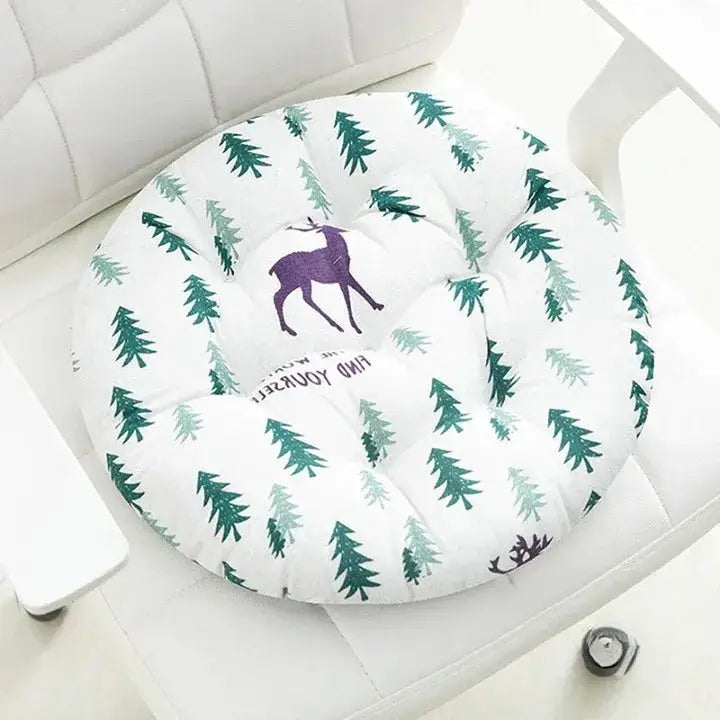 1 - Coussin de chaise rond cerf - Coussin Chaise