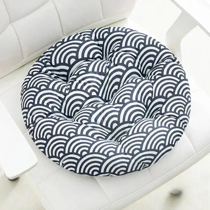 10 - Coussin de chaise rond motif arcs - Coussin Chaise