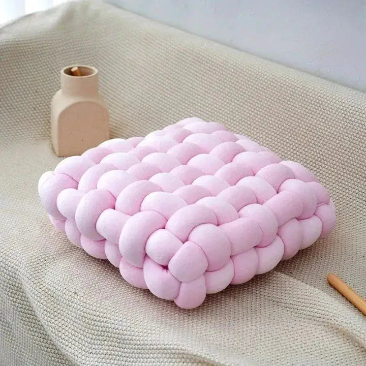 100 - Coussin de chaise épais tressé rose - Coussin Chaise