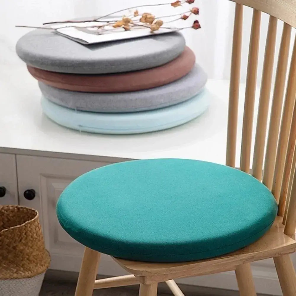 103 - Galette de chaise ronde bleu - Coussin Chaise