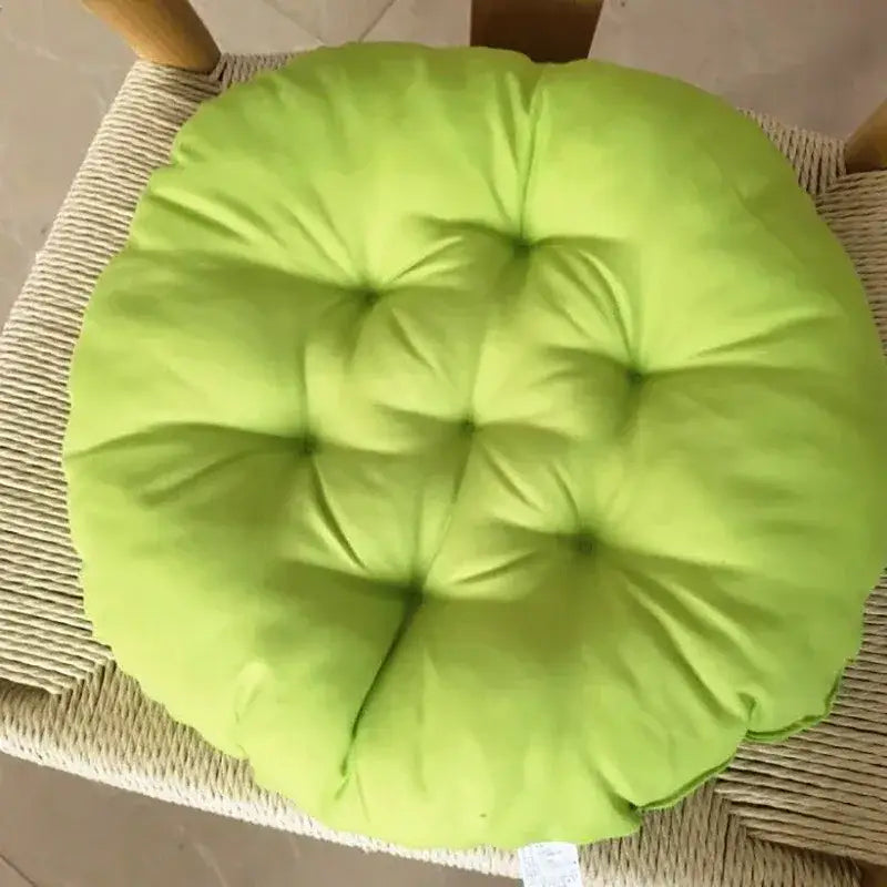109 - Coussin de chaise rond matelassé rouge - Coussin Chaise