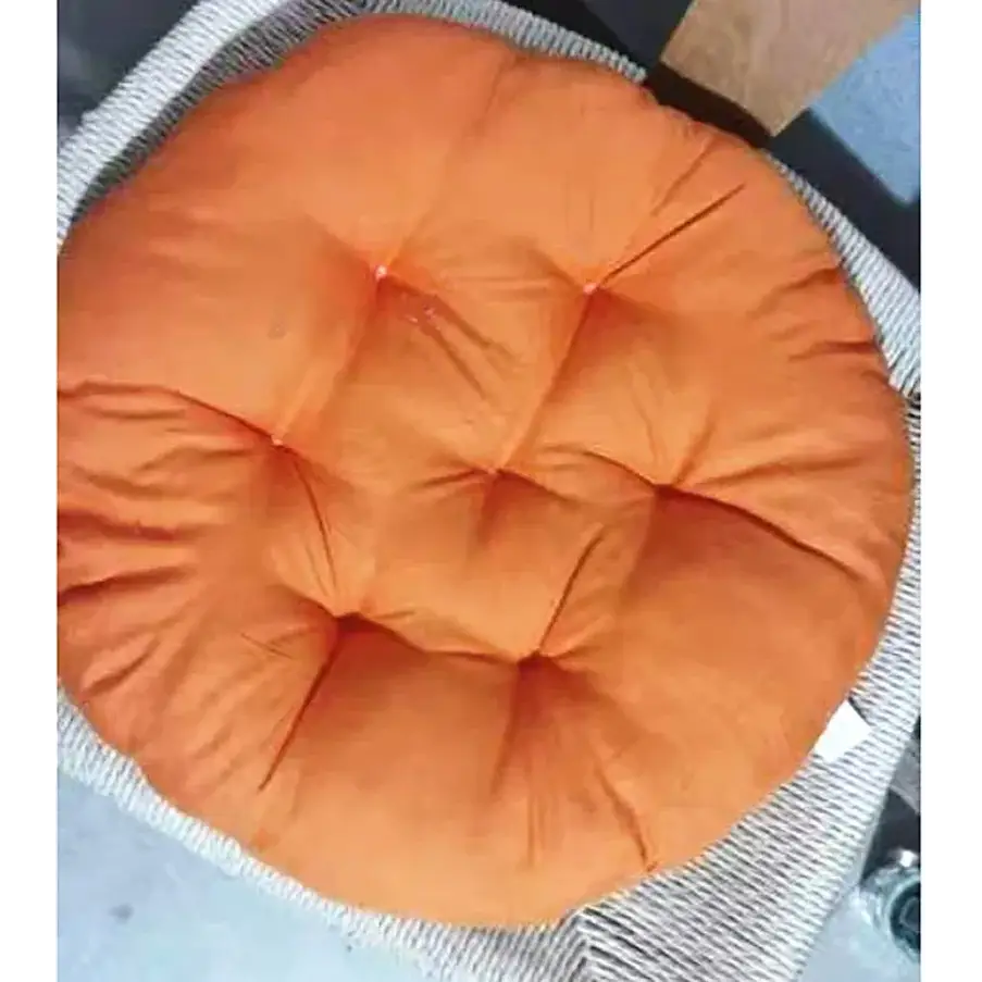 111 - Coussin de chaise rond matelassé bleu clair - Coussin Chaise