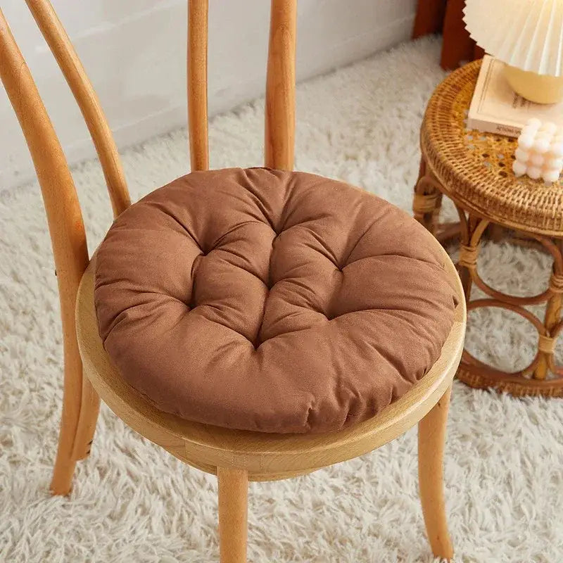116 - Coussin de chaise rond matelassé violet - Coussin Chaise