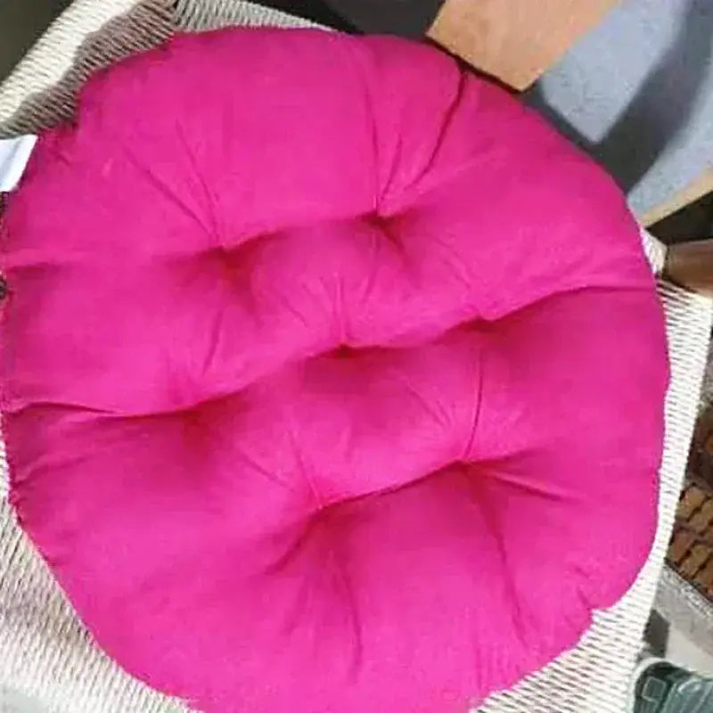 119 - Coussin de chaise rond matelassé fraise - Coussin Chaise