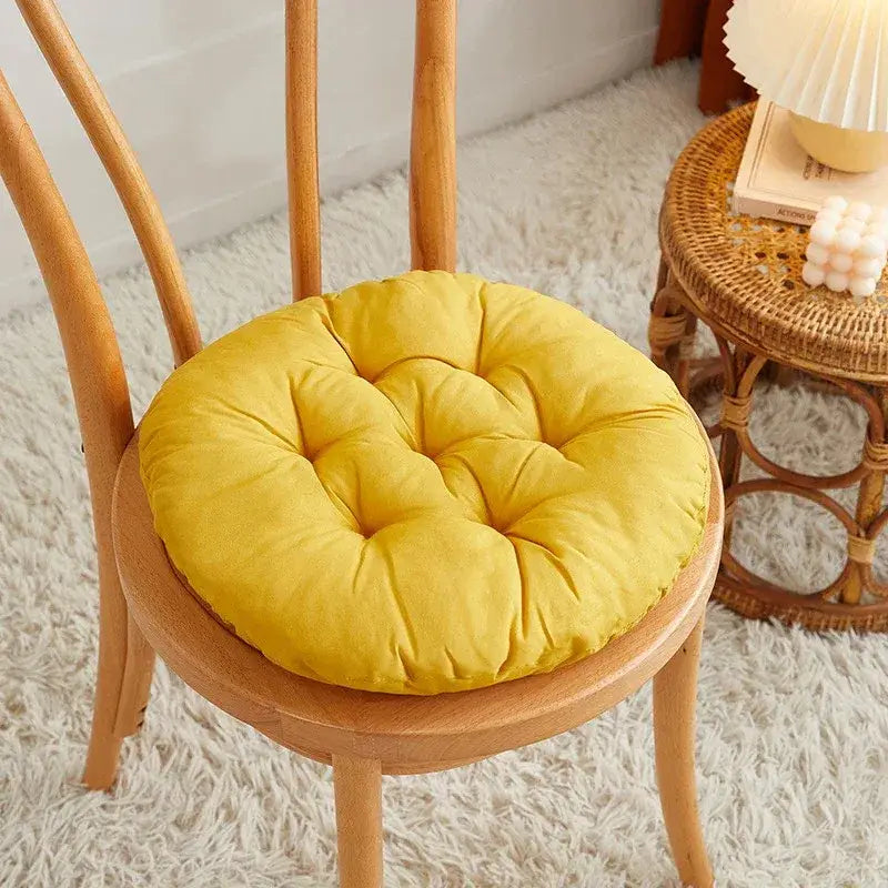 121 - Coussin de chaise rond matelassé rose clair - Coussin Chaise