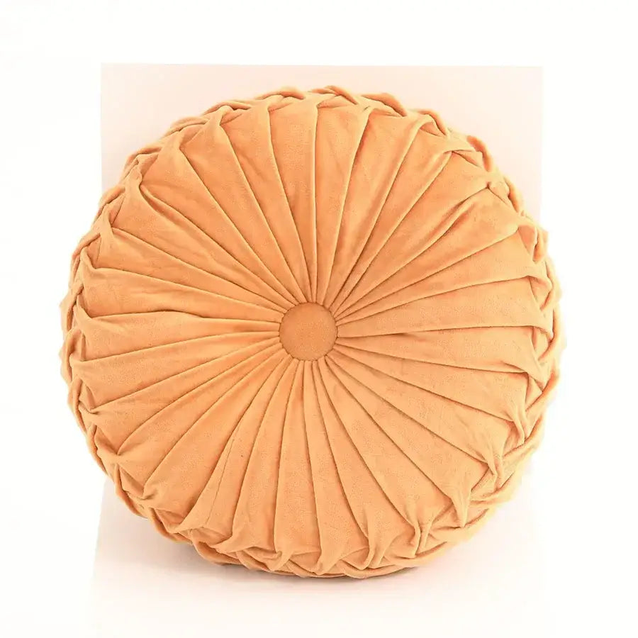129 - Coussin de chaise épais plissé gold - Coussin Chaise