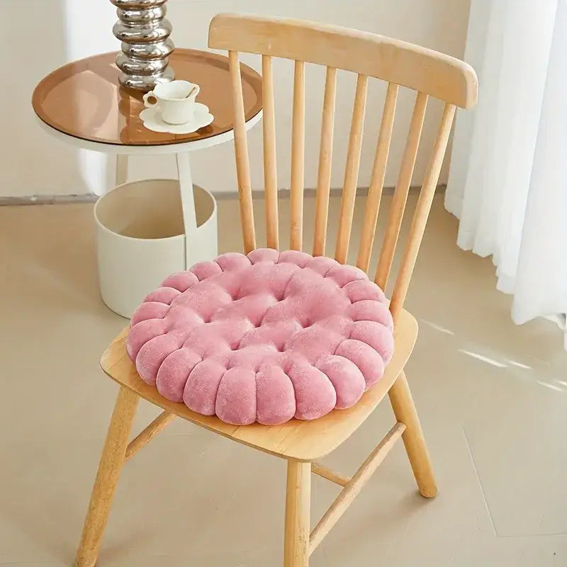 135 - Coussin de chaise épais rond rose - Coussin Chaise