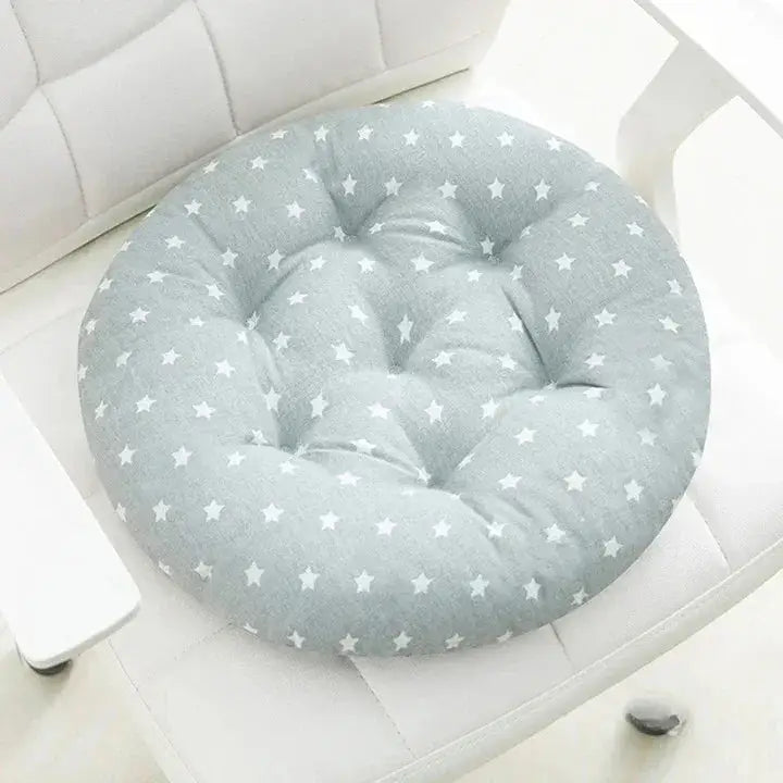 16 - Coussin de chaise rond motif étoile - Coussin Chaise