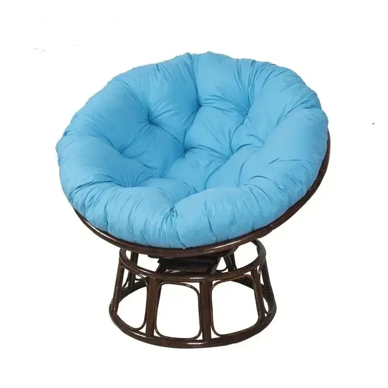 160 - Coussin chaise rotin bleu clair - Coussin Chaise