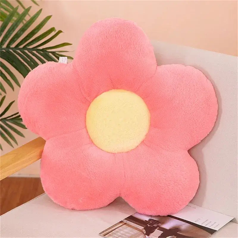 5 - Coussin de chaise rond fleur rose - Coussin Chaise