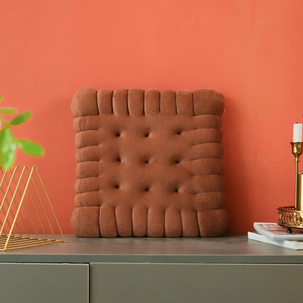 91 - Coussin de chaise épais carré beige - Coussin Chaise