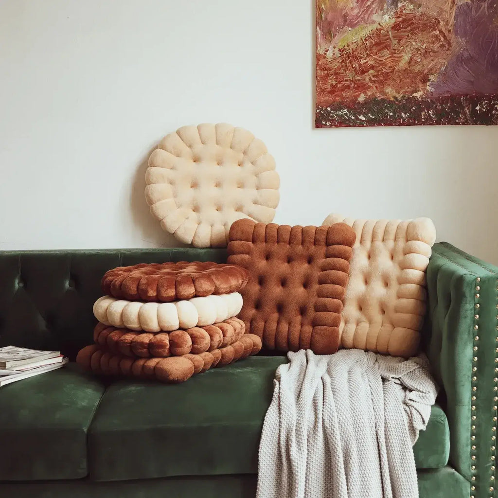 92 - Coussin de chaise épais carré marron - Coussin Chaise