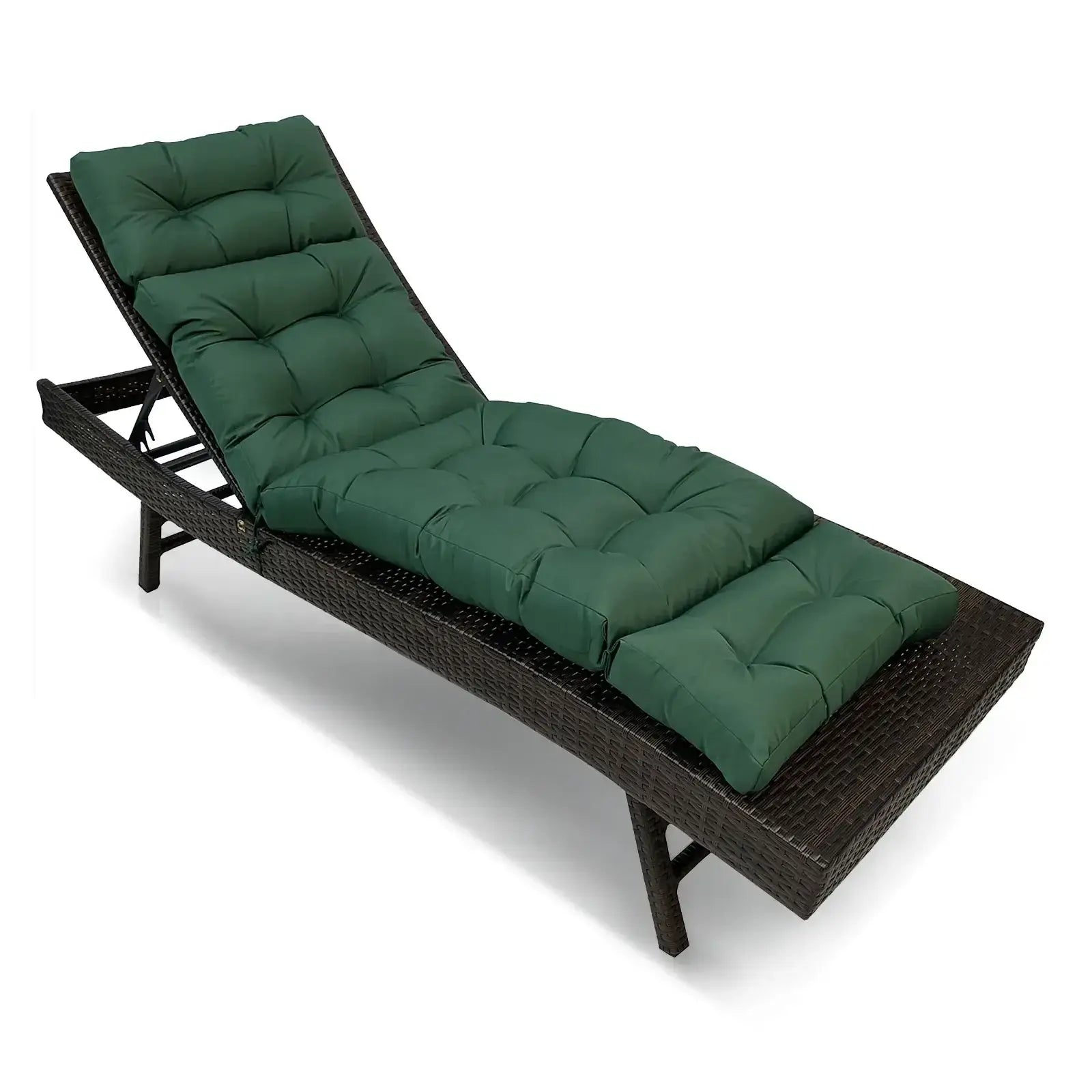 Coussin chaise longue imperméable vert - Coussin Chaise