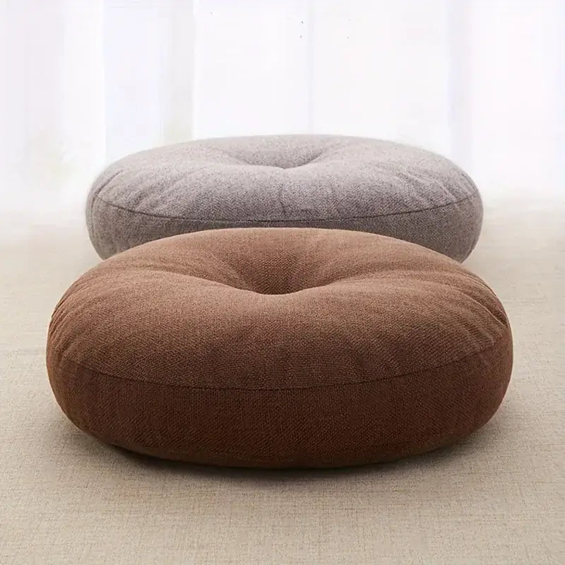 Coussin de chaise épais en lin gris - Coussin Chaise