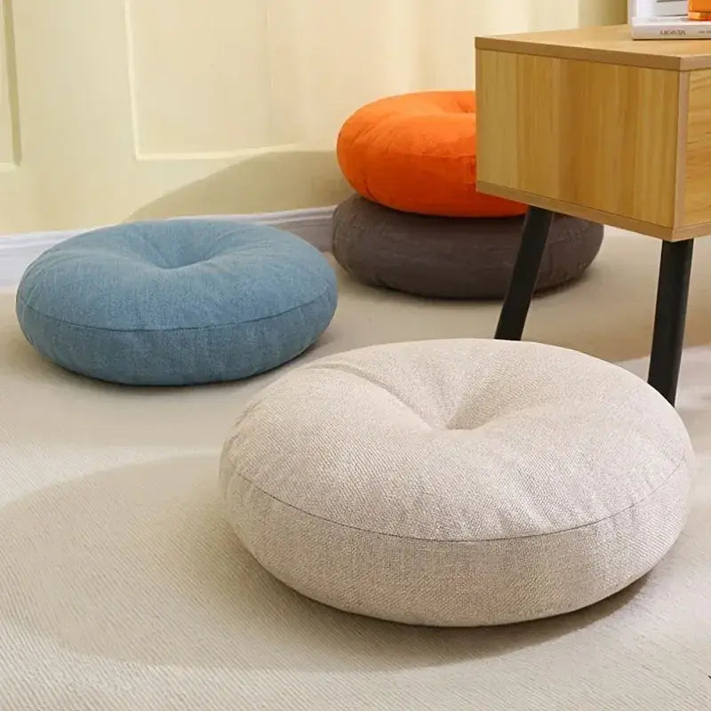 Coussin de chaise épais en lin gris - Coussin Chaise