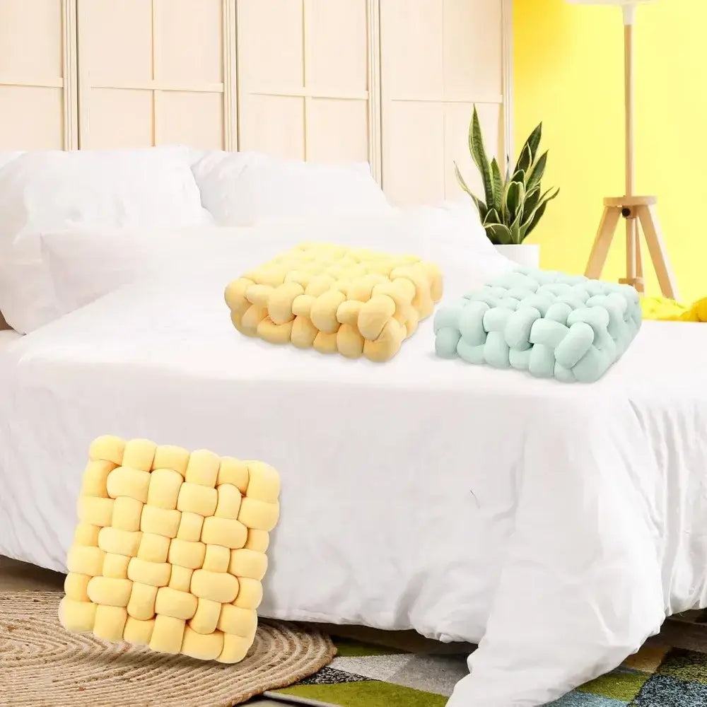 Coussin de chaise épais tressé gris - Coussin Chaise