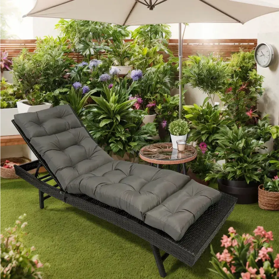 Coussin pour bain de soleil imperméable gris - Coussin Chaise